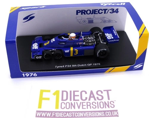 VERY RARE SPARK TYRRELL  FORD P34 J SCHECKTER DUTCH GP 1976  1-43
