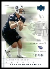 Eddie Berlin 2001 UD Upper Deck Graded Making the Grade Rookie Card /900 RC SP. rookie card picture