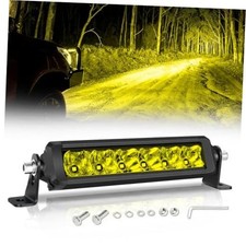 Light Bar Single Row 8  Fog Lights Slim LED Bar Spot Flood 8 Inch Yellow