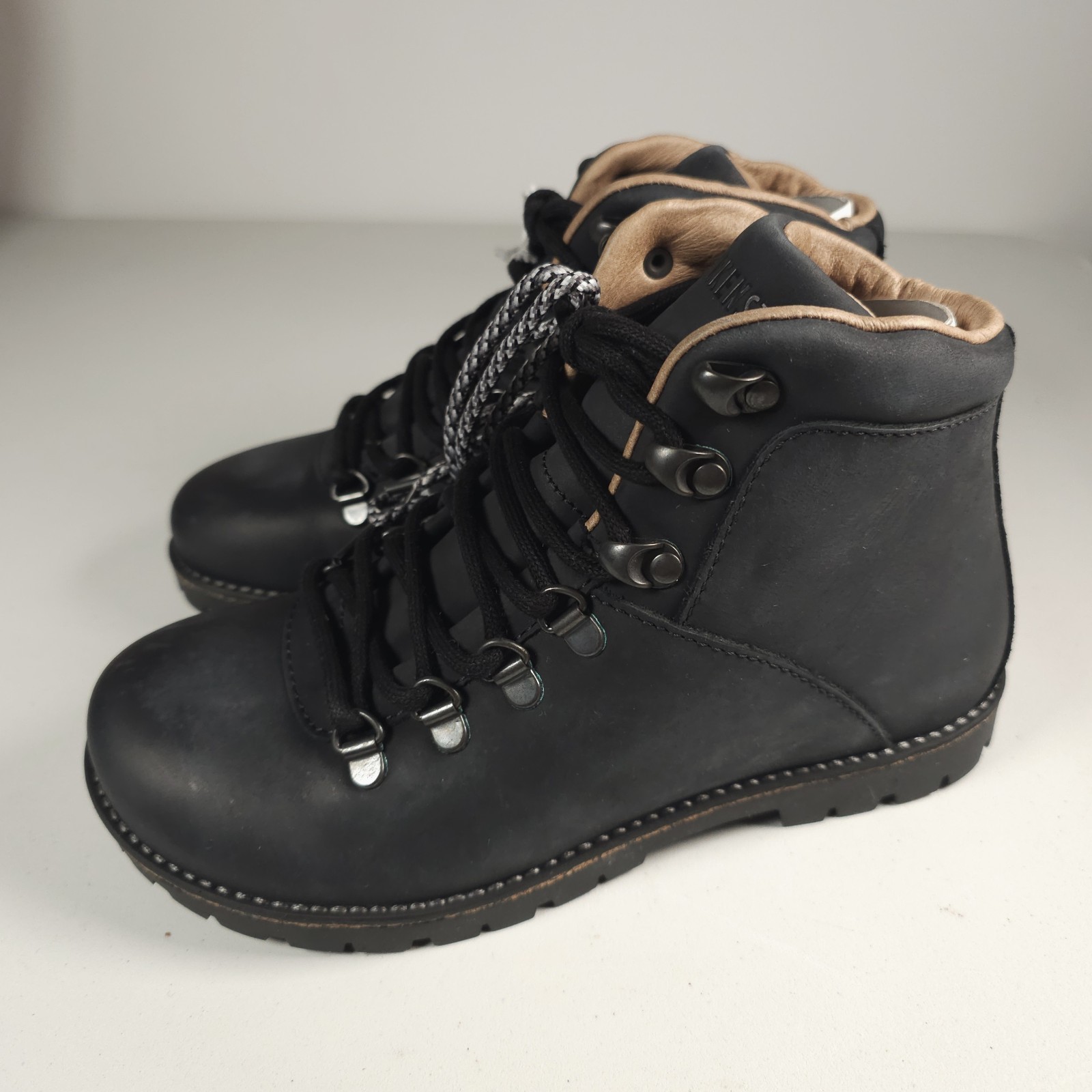 BIRKENSTOCK Jackson Black Lace-up Unisex Boots Water Repellent Size 37 and 40