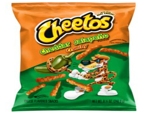 Cheetos Crujiente Queso Sabor Cheddar Jalapeño Sabor 8 1/2 OZ x 6 ¡Bolsa Grande!