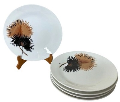 Richard Ginori Side Plate 6.25  Palm Frond Mid Century Fine Porcelain Italy