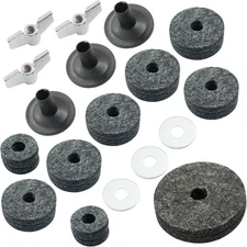 Piutouyar 18 Pcs Grey Cymbal Replacement Accessories Set, Stand 