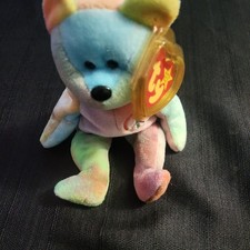 Ty Beanie Baby - PEACE the Ty-Dyed Bear 8.5 Inch NEW MWMTs Stuffed Animal Toy