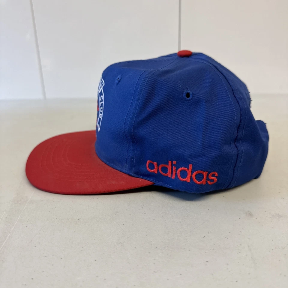 Raro Glasgow Rangers FC Vintage Adidas Gorra Fútbol Fútbol Azul Escocia Foto 2 de 4