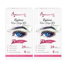 Wax Strips Kit for Sensitive Skin, Facial Hair Removal for Eyebrow, Lip, 24 S...