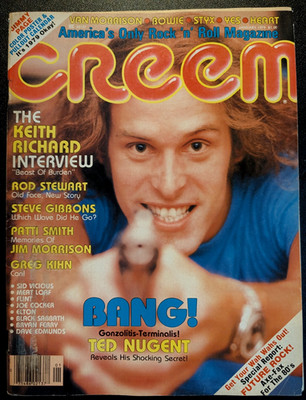 Creem Magazine January 1979 Ted Nugent, Stones, Rod Stweart, Jim Morrison, Elton