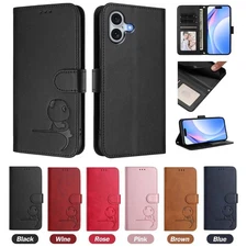 New Panda Pattern Phone Leather Case For Apple iPhone 16 Plus