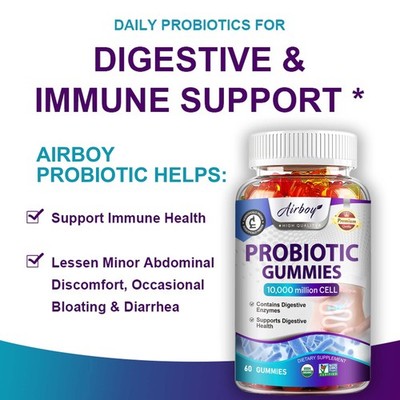 Probiotics Gummy - Immune System, Digestive and Gut Health, Cleanse & Detox