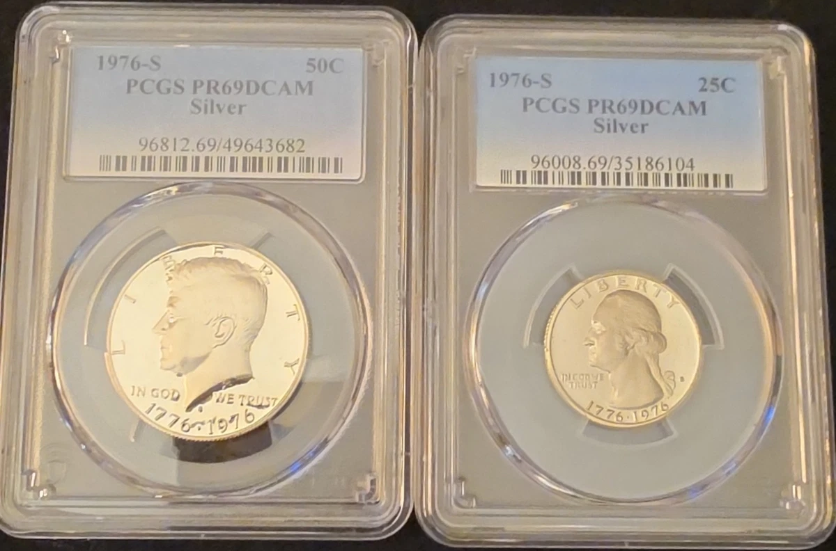 PCGS Certified PR 69 Graded 1976 Kennedy US Half Dollars (1964-Now