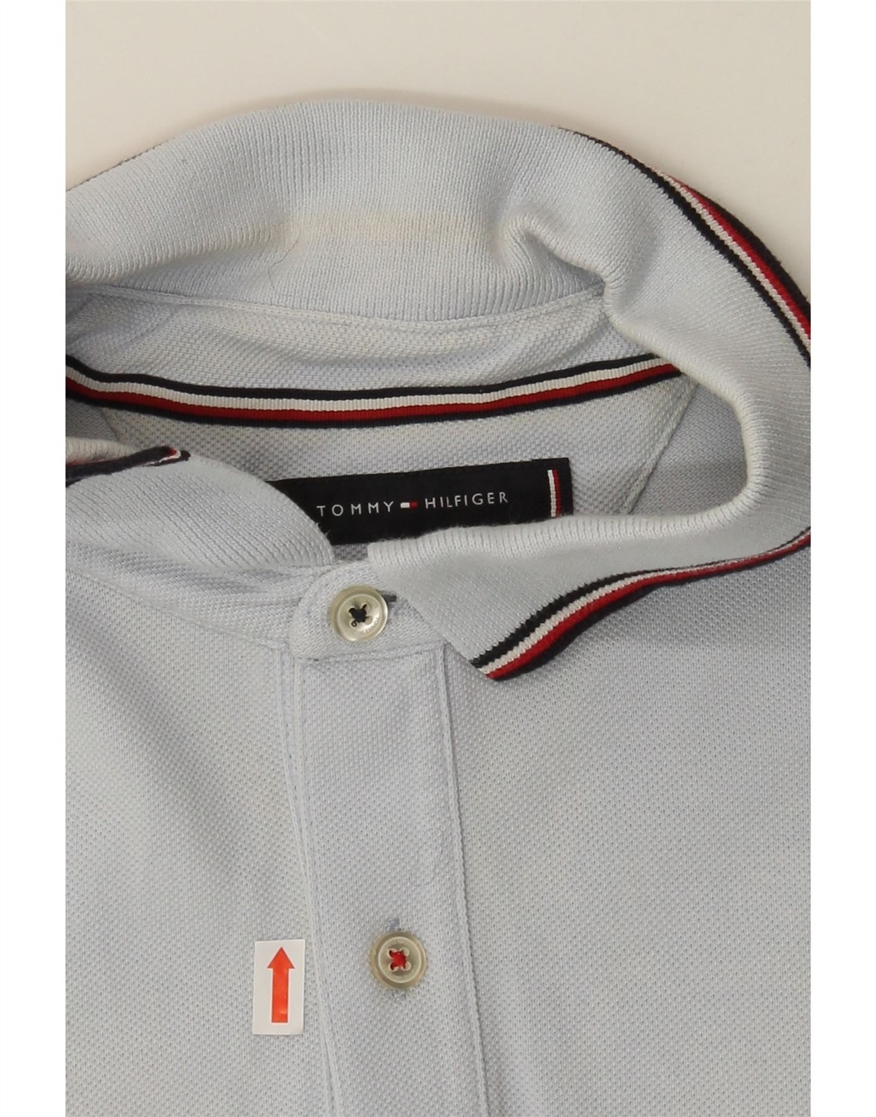 TOMMY HILFIGER Mens Slim Fit Polo Shirt 2XL Blue Cotton CC09 thumbnail 3