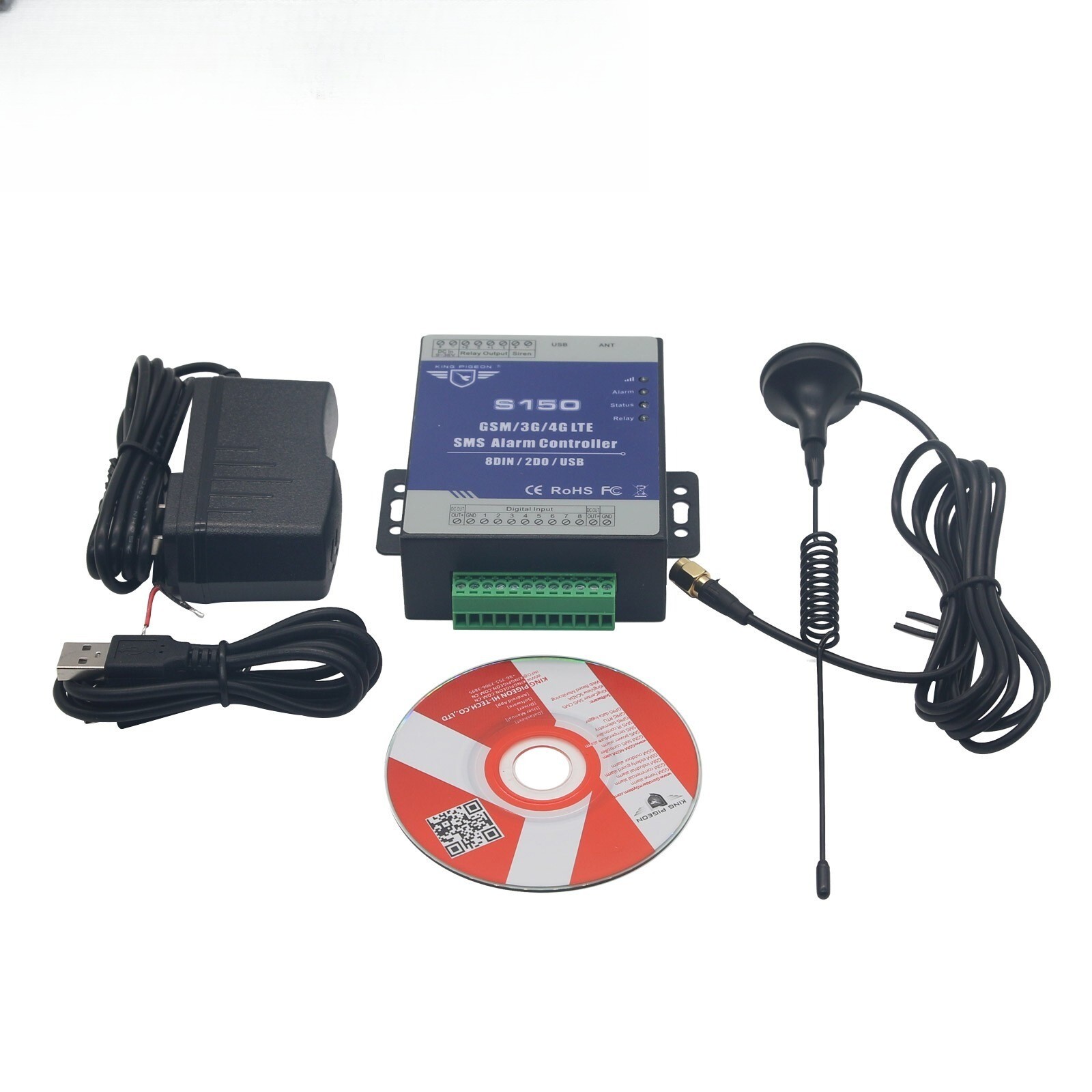 S150 4G GSM SMS 8 Way Remote Controller Alarm Relay Switch A
