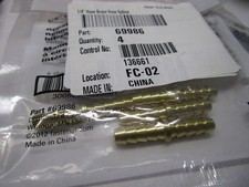 1/4" x 1/4" Hose x Hose 2.03" L Brass Hose Splicer QTY 5