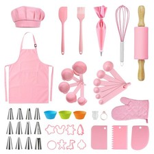 47pcs Cooking Baking Set , Chef Role Play Costume Set for Real Cooking , Chef...
