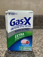 Gas X Extra Strength Cherry Chewable Tablets 72 Count Simethicone 125 Mg 4/28