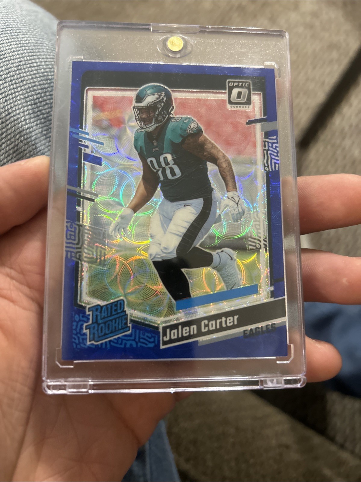 2023 Panini Donruss Optic - Rated Rookie Jalen Carter #281 Blue Scope Prizm (RC)