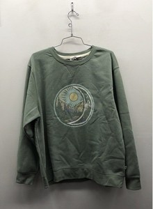 Eddie Bauer Women's Sage Green Nature Graphic Moon Sun Sweatshirt Sz XL