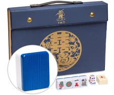 Chinese Mahjong Set, Yellow Mountain Imp. – 146 tiles- Medium Size, Deep Indigo