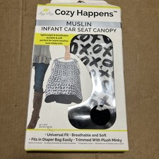 UNISEX itzy ritzy Cozy Happens Muslin Infant Car Seat Canopy Hugs  Kissed XOXO