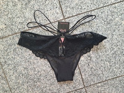 Neu Super Schöner Slip String Tanga Hunkemöller XS Spitze Sexy Kinky Bänder