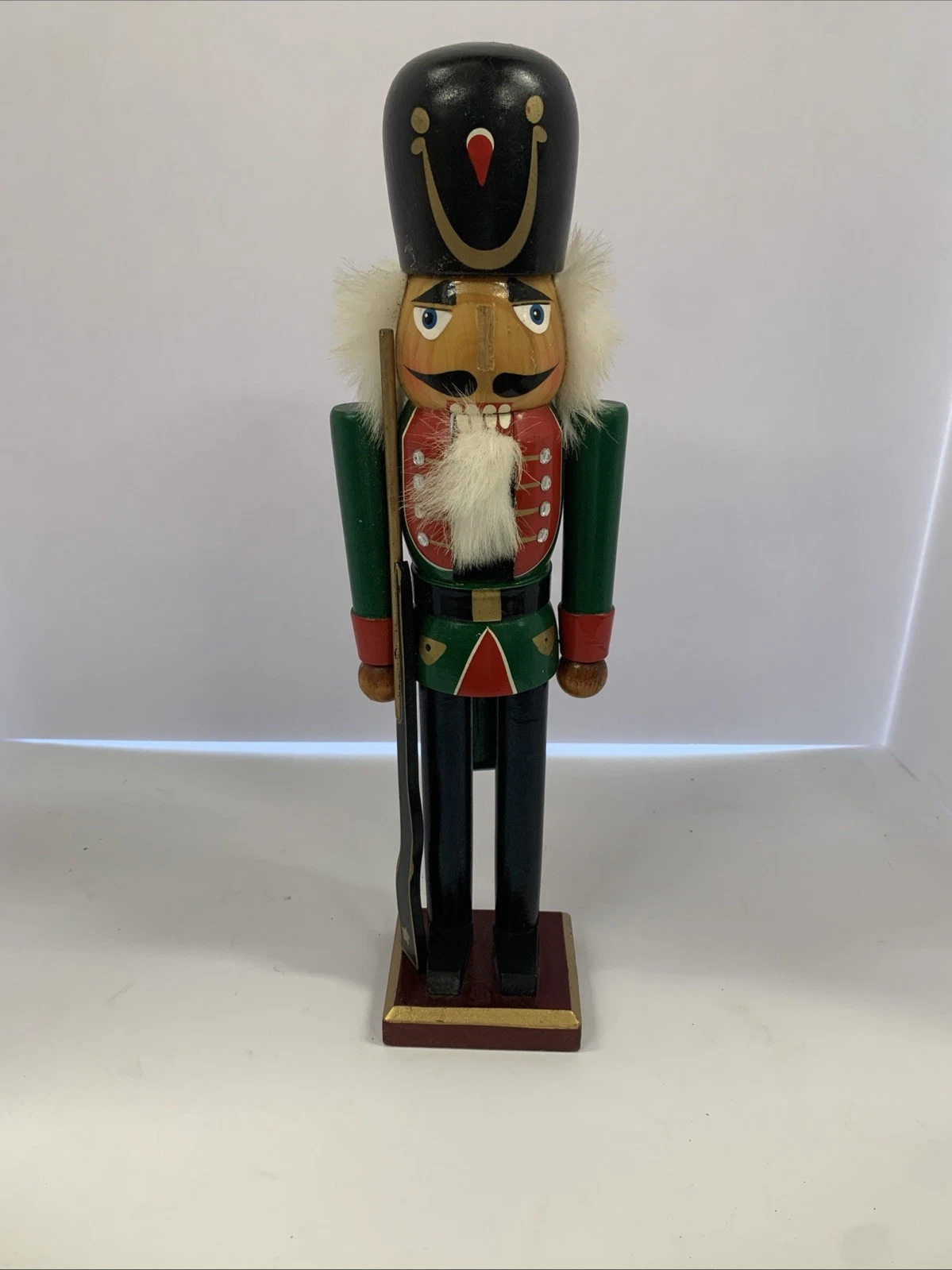 Vintage Style Wooden Nutcracker Soldier 15” Green Maroon Christmas Decor
Opens in a new window or ta