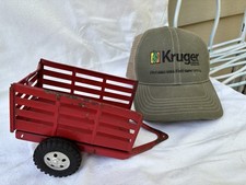 Vintage 1950s Tonka Pressed Steel Red Toy Trailer Stake Bed Farm Truck USA