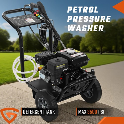 #ad 3500PSI Gas Pressure Washer Cold Water Gas Powered Washer 2.6GPM 212cc 5 Nozzles $254.99