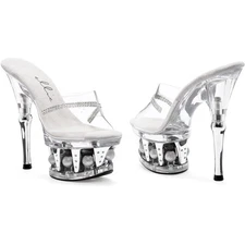 Ellie Disco Ball Platform Clear Mules Adult Women Shoes High Heels 629/Jesse