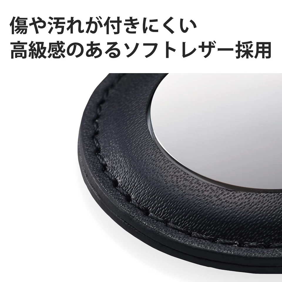 Estuche Elecom AirTag Parachoques de Cuero Suave con Llavero Negro AT-LBKBK 119 Foto 4 de 4