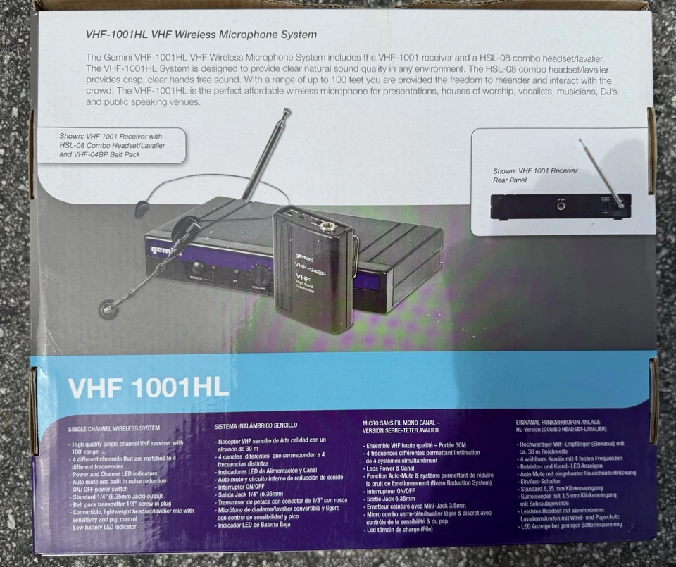 Gemini VHF 1001HL Wireless Microphone Systems(Quantity: 2) - NIB - Image 2 of 4