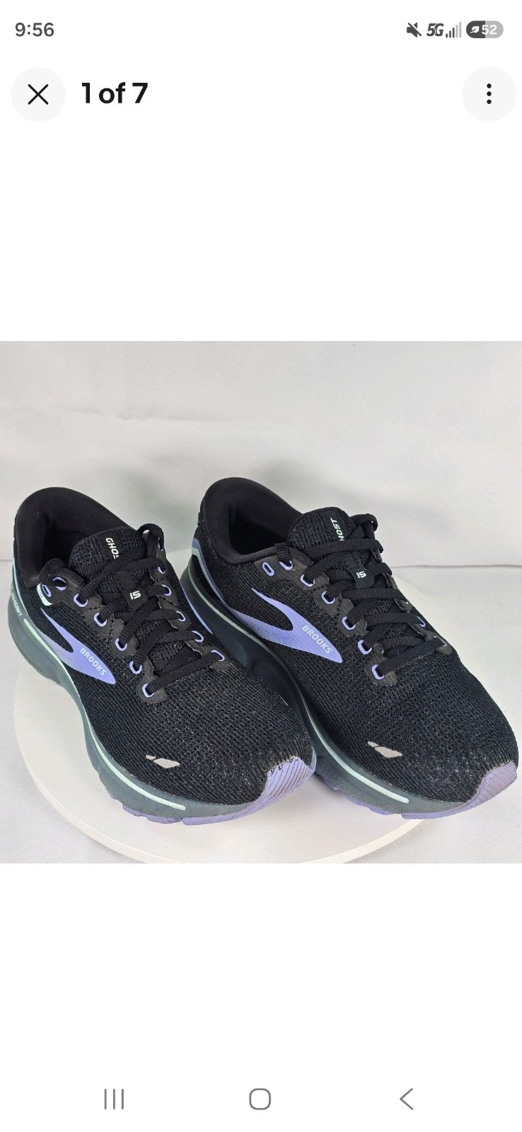 Brooks Ghost 15 Womens Running Shoes Black Purple Blue 12038
