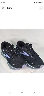 Brooks Ghost 15 Womens Running Shoes Black Purple Blue 1203801B011 Size 9