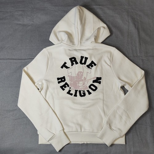 True Religion - Winter White - Circular Stud HS Zip Up - Women's Size M - 207870