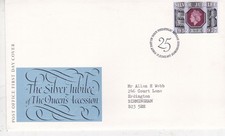 Product Image: GB 1977 Silver Jubilee Queens Accession FDC Bureau cancel typed + insert VGC