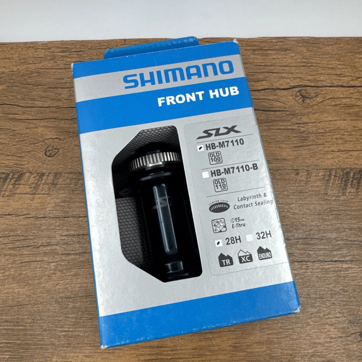 Shimano SLX HB-M7110 Front Hub - 15 x 100mm, Center-Lock, Black