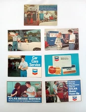 Sun City CA Chevron Gas Station Lube Oil Change Ad Postcard 1977 (Set of 7)