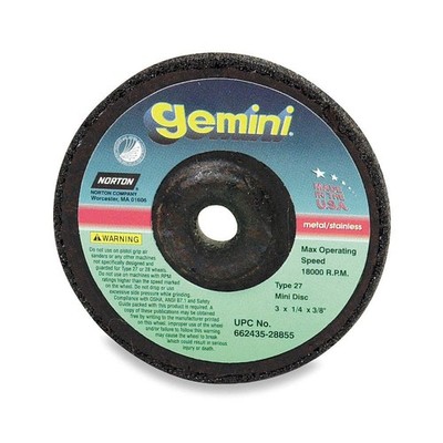 NORTON 66252843598 DepressedGrindWhl,7/8''CN,UnthreadHle 5A866