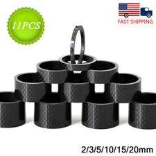 11Pcs Mountain Road Cycling Carbon Fiber Stem Washer Bike Fork Headset Spacers