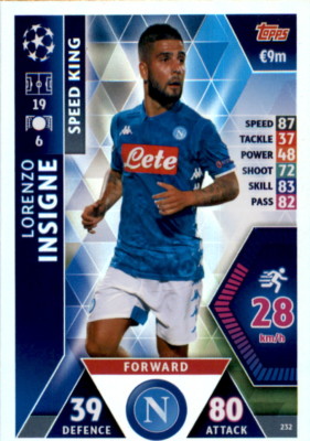 Champions League 18/19 - Karte 232 - Lorenzo Insigne - Speed King