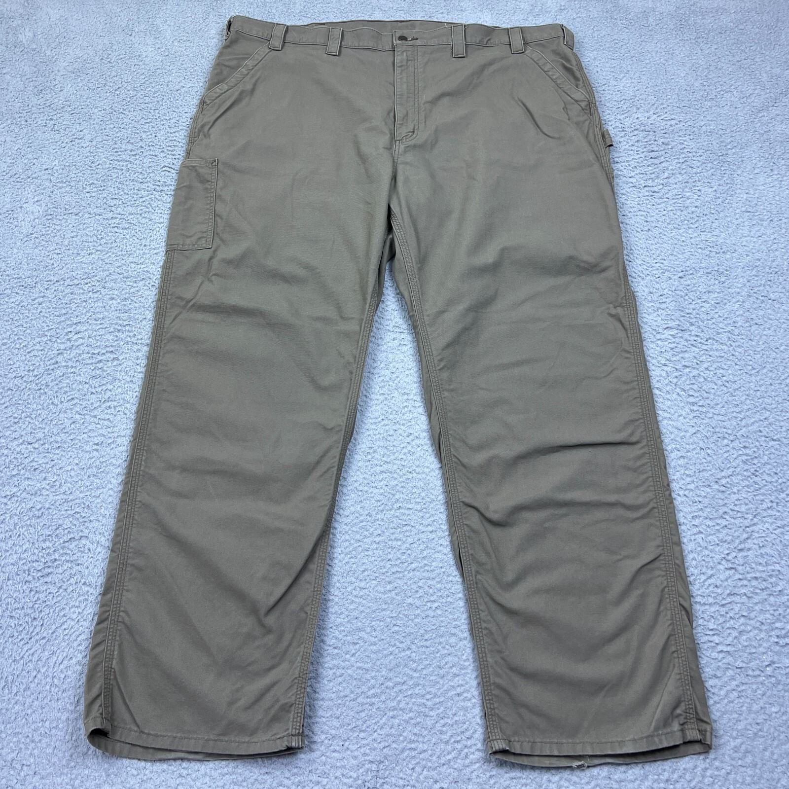 Carhartt B151 LBR Pants Men's 48x32 Canvas Duck Brown Carpenter Work Dungaree