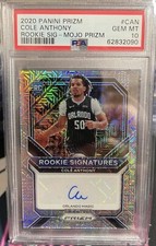 2020 Panini Prizm Cole Anthony Mojo Prizm Autograph /25 PSA 10 POP 2