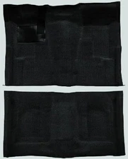 ACC 68-72 NOVA 2DR AUTO BLACK 80/20 LOOP MOLDED CARPET w/ BUCKETS + NO CONSOLE