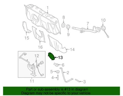 Sello de tanque de bomba de combustible genuino Ford Mercury Grand Marquis 1995-2008 F5AZ-9276-A Foto 2 de 2