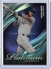 2019 Bowman Platinum Purple Platinum Presence seth Beer Rookie RC #d 83/250