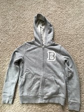 OshKosh Girls Gray Embellished  B Yourself  Full Zip Hooded Sweatshirt Sz 8 VGUC