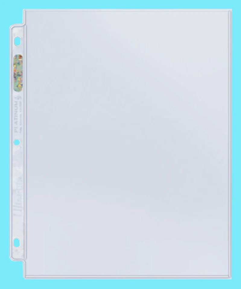 25 hojas Ultra PRO platino 1 bolsillo 8,5 x 11 páginas para protectores de carpetas de anillos Foto 2 de 2