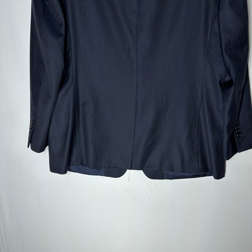 Hickey Freeman Worsted Wool Tuxedo Suit Size 48R Black Pinstripe Two Buttons - Picture 5 of 8