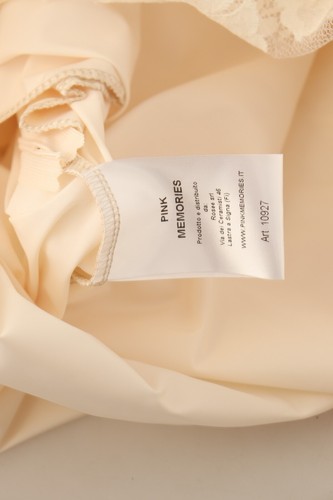 PINK MEMORIES Dress A-line Wrap Off White Short Sleeves Maxi IT42/US8/M RRP $500 - Picture 6 of 7