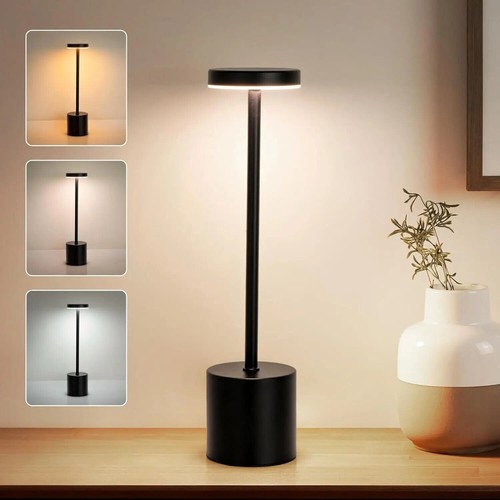 Rechargeable Metal Table Desk Lamp Touch Control Dimmable Night Light Cordless - Picture 17 of 23