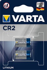 2 x Varta CR2 CR15H270 CR17355  6206 Lithium Power Photo Batterie 3V im Blister